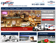 Tablet Screenshot of centuryvanlines.com
